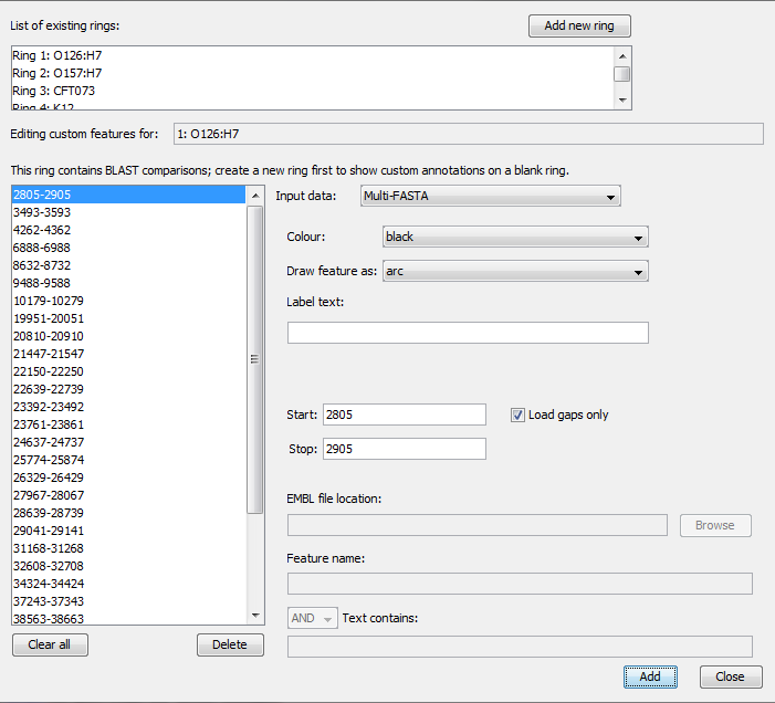 Custom annotation window - adding gene annotations